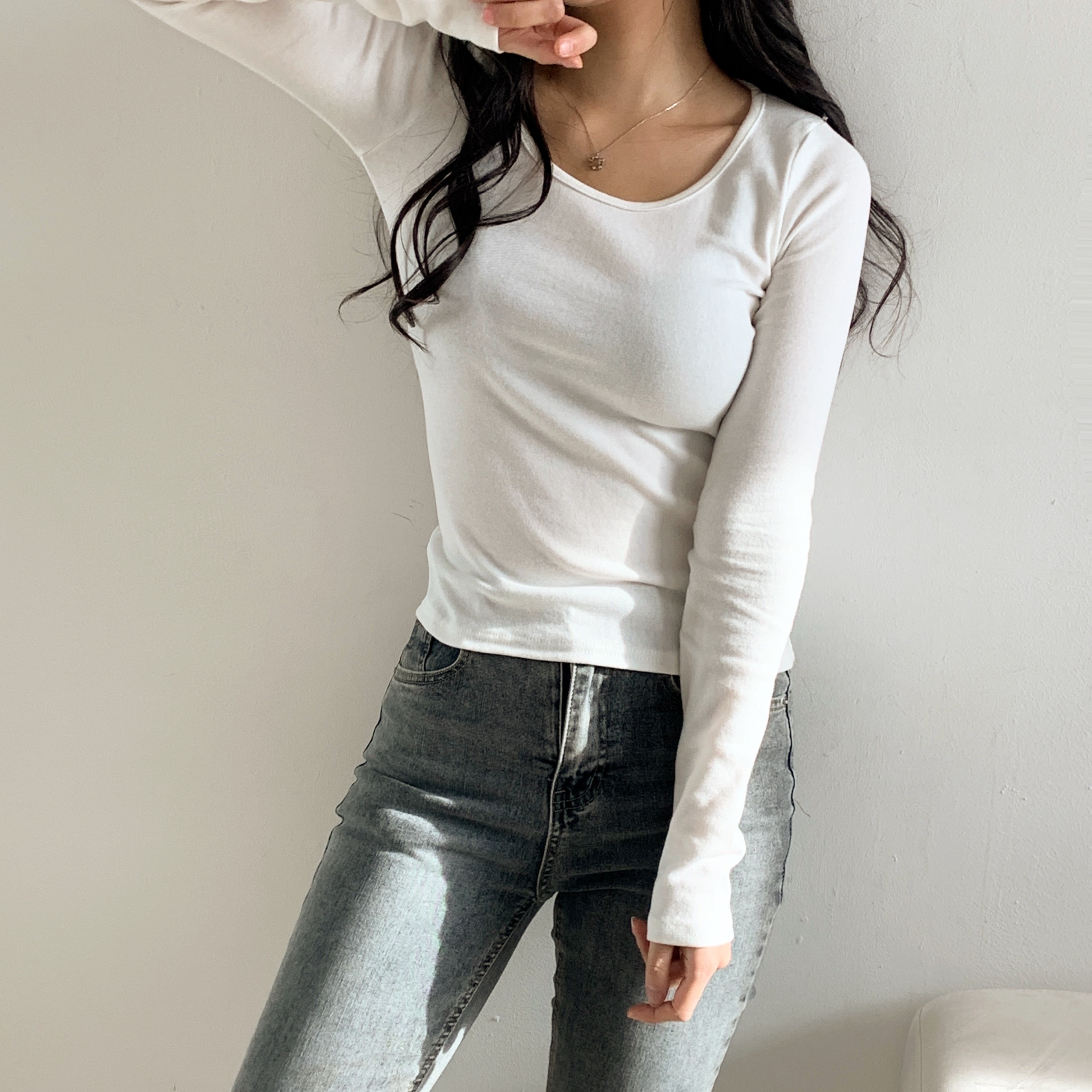 ワイドネックスリムクロップドTシャツ | 詳細画像17