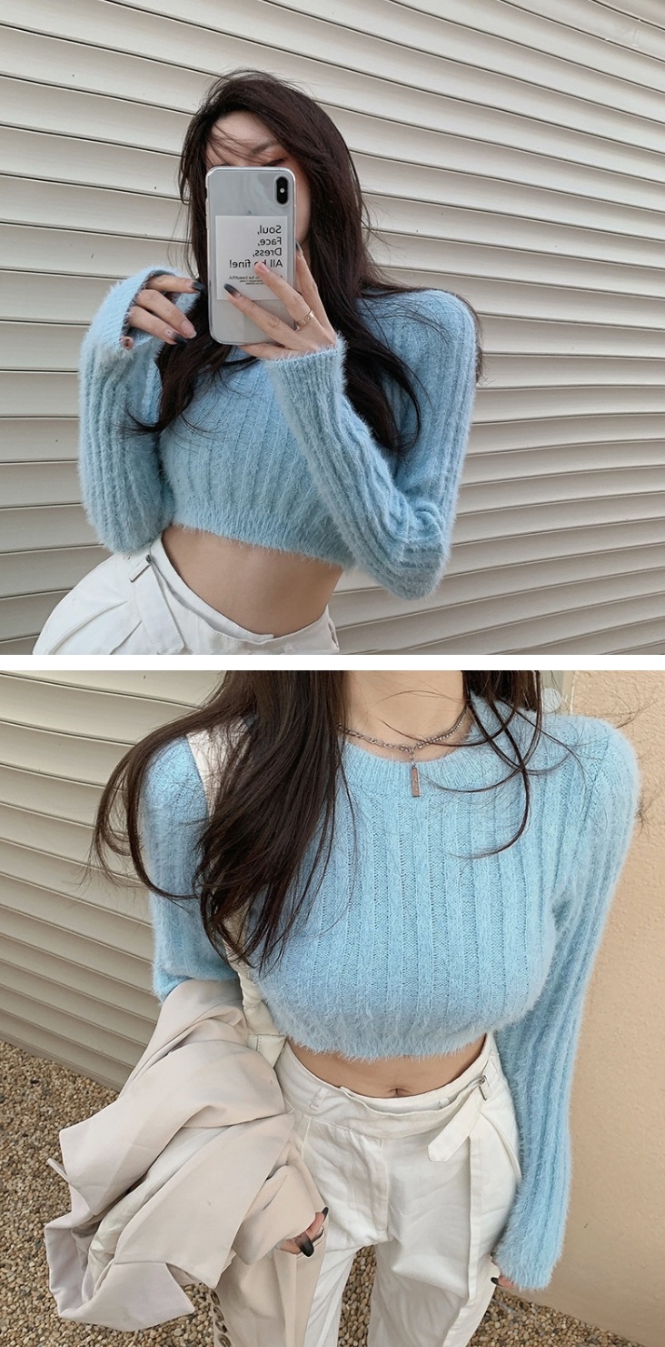 クロップドソフトリブスリムニット | 詳細画像6