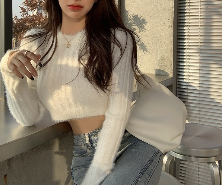 クロップドソフトリブスリムニット | 詳細画像10