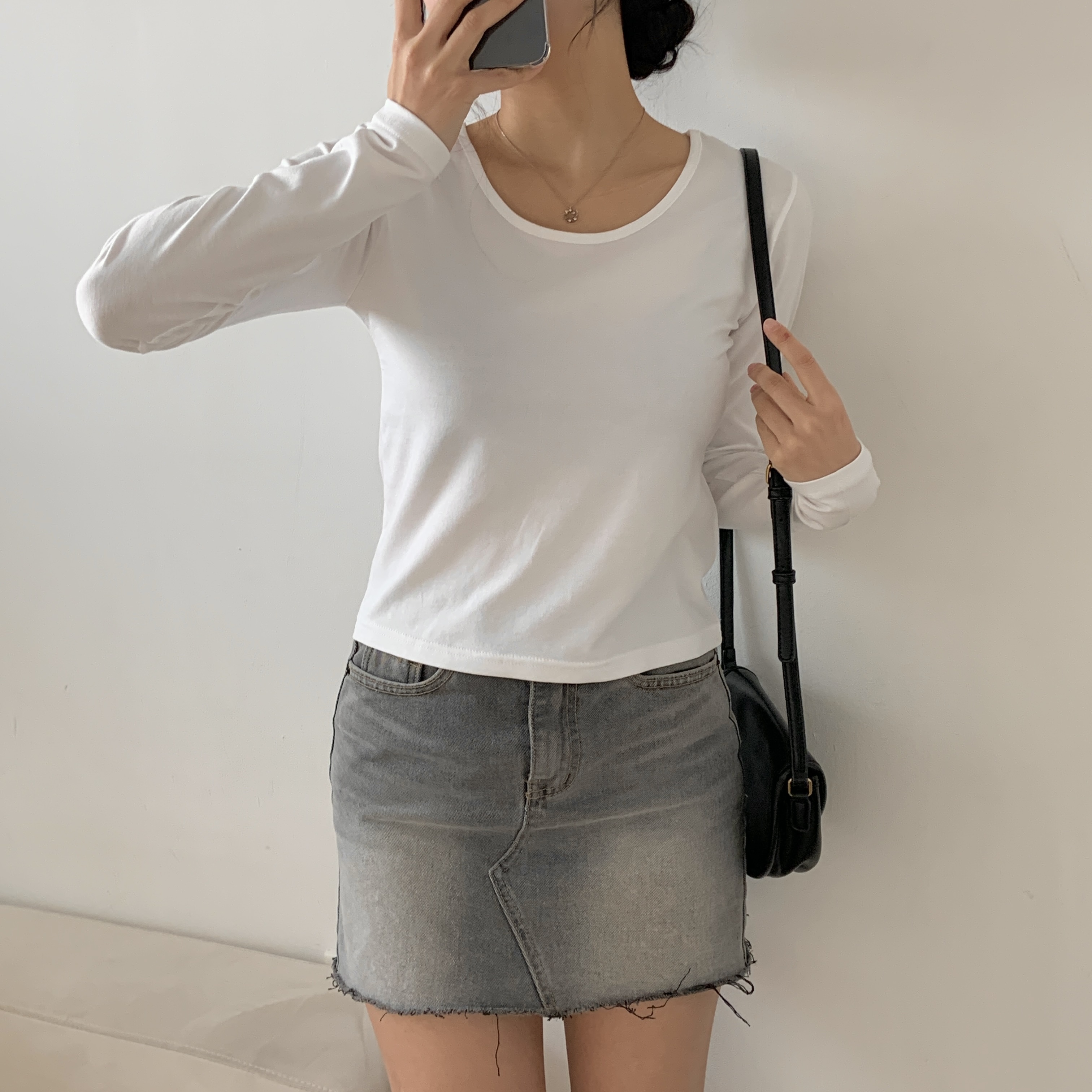 モダール混UネックTシャツ | 詳細画像2