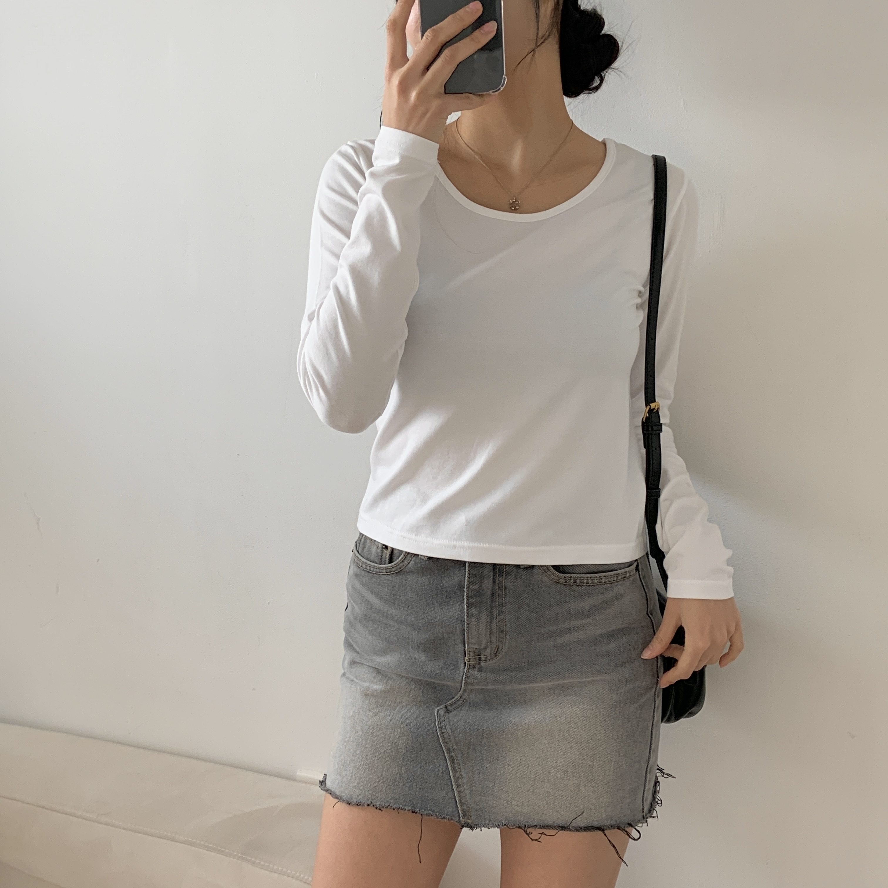 モダール混UネックTシャツ | 詳細画像3