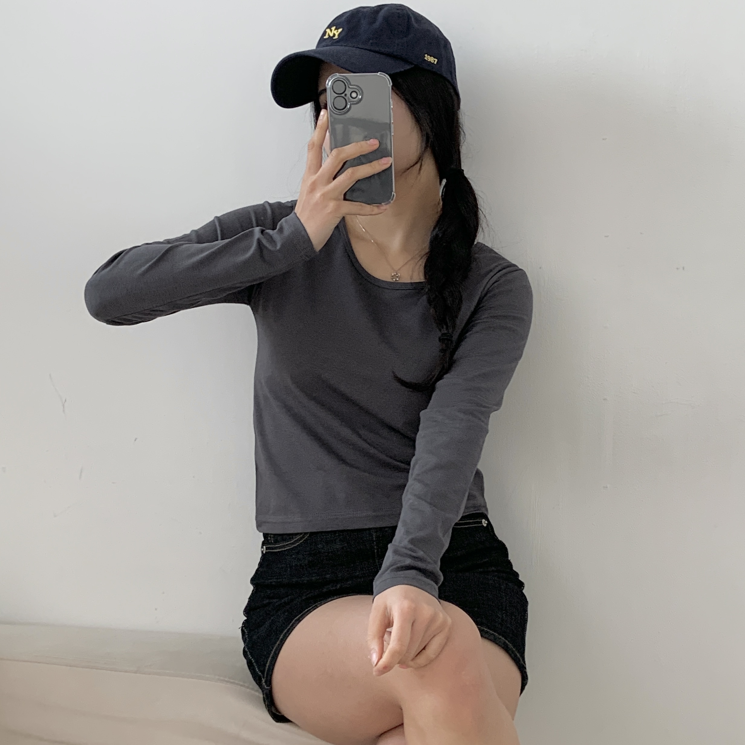 モダール混UネックTシャツ | 詳細画像8