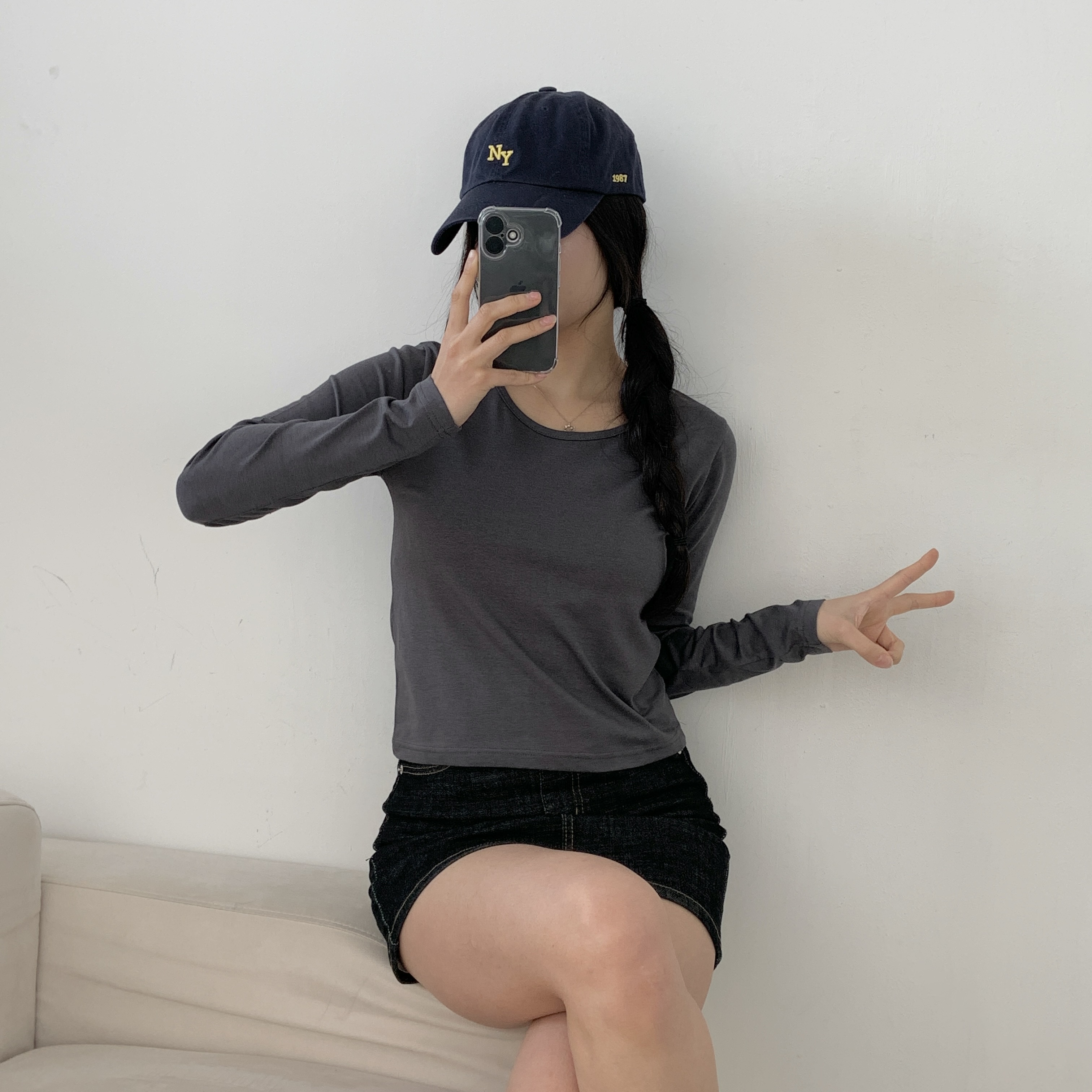 モダール混UネックTシャツ | 詳細画像9