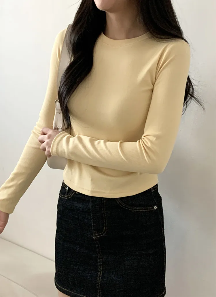 ラウンドネックリブTシャツ | 詳細画像1