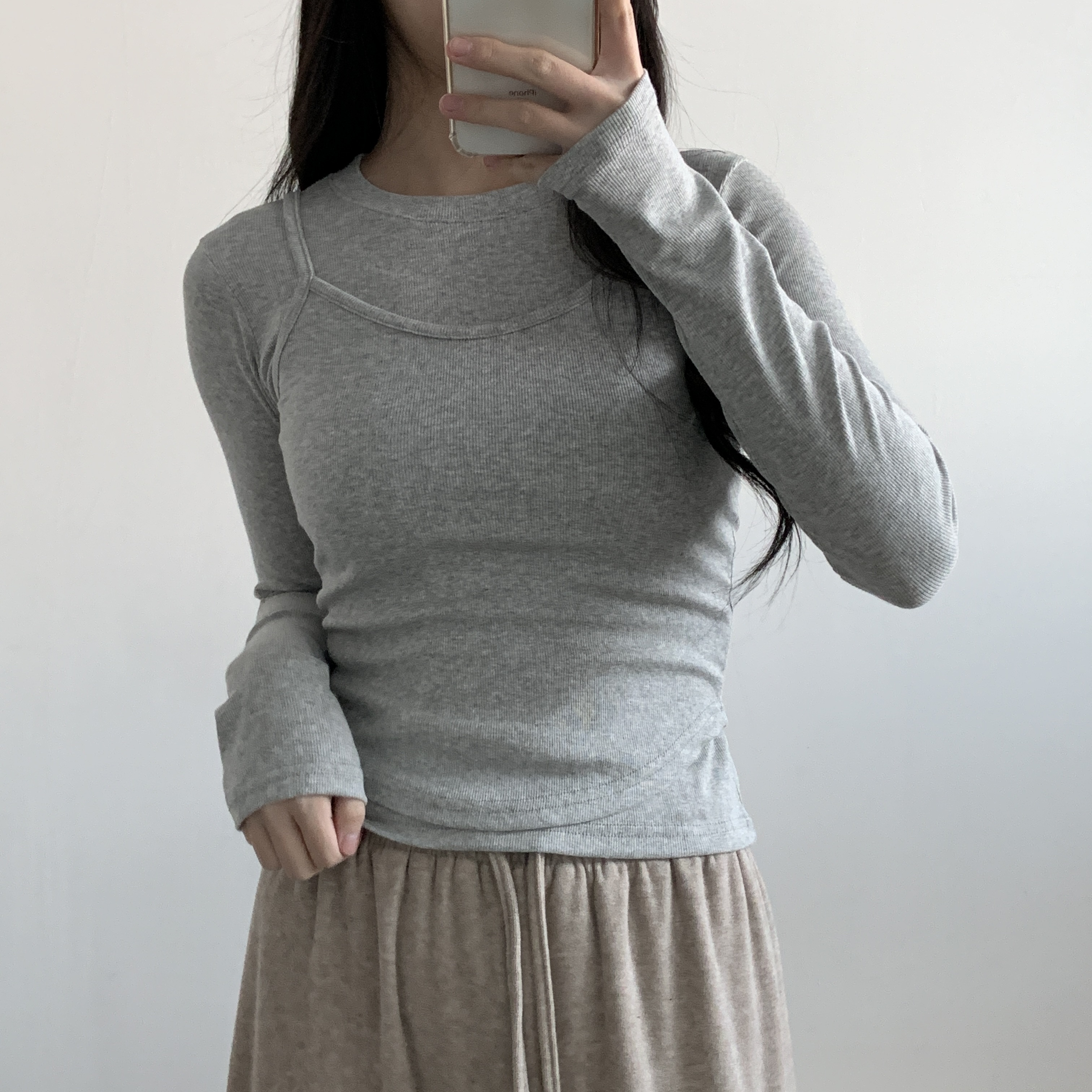 ラウンドネックリブTシャツ | 詳細画像3