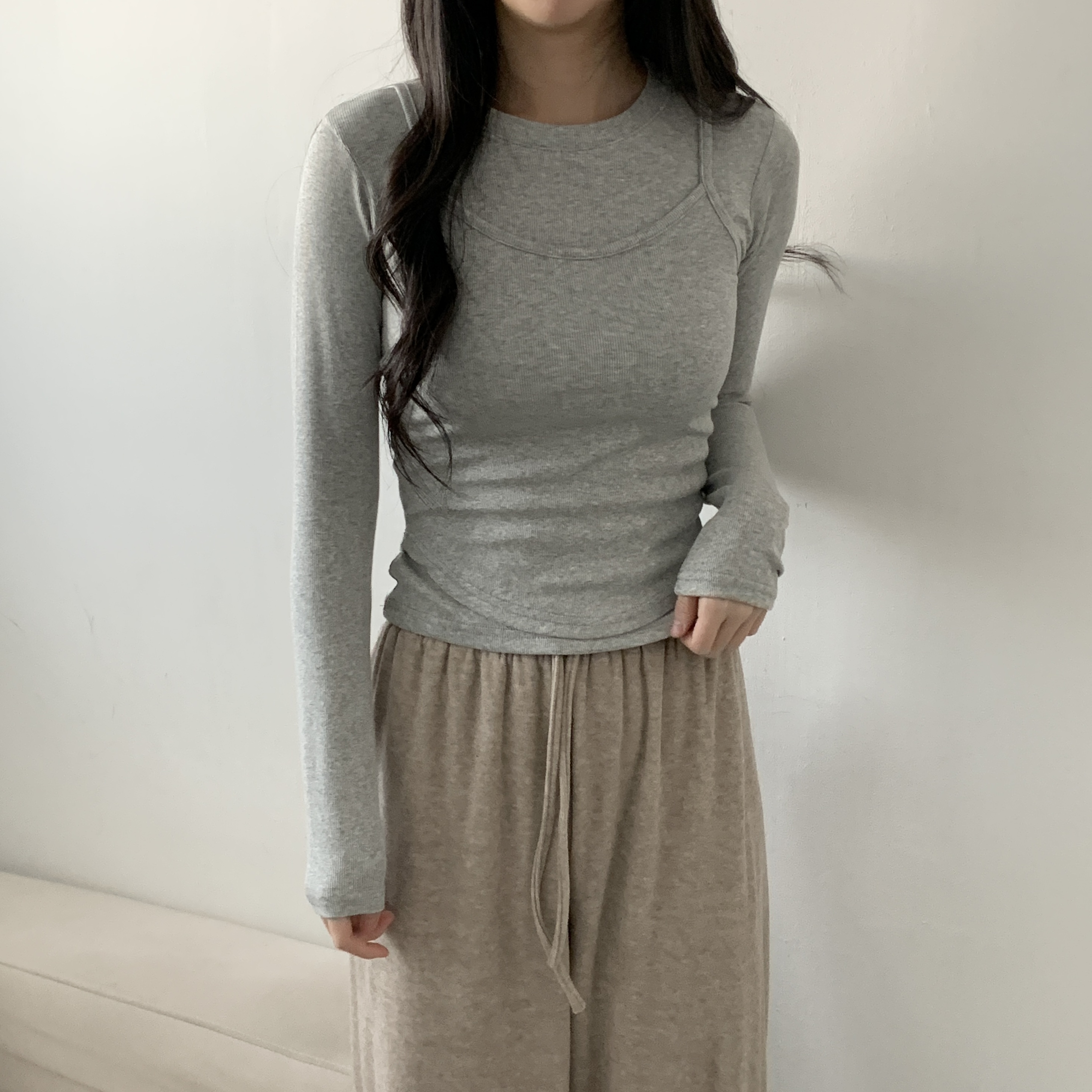 ラウンドネックリブTシャツ | 詳細画像5