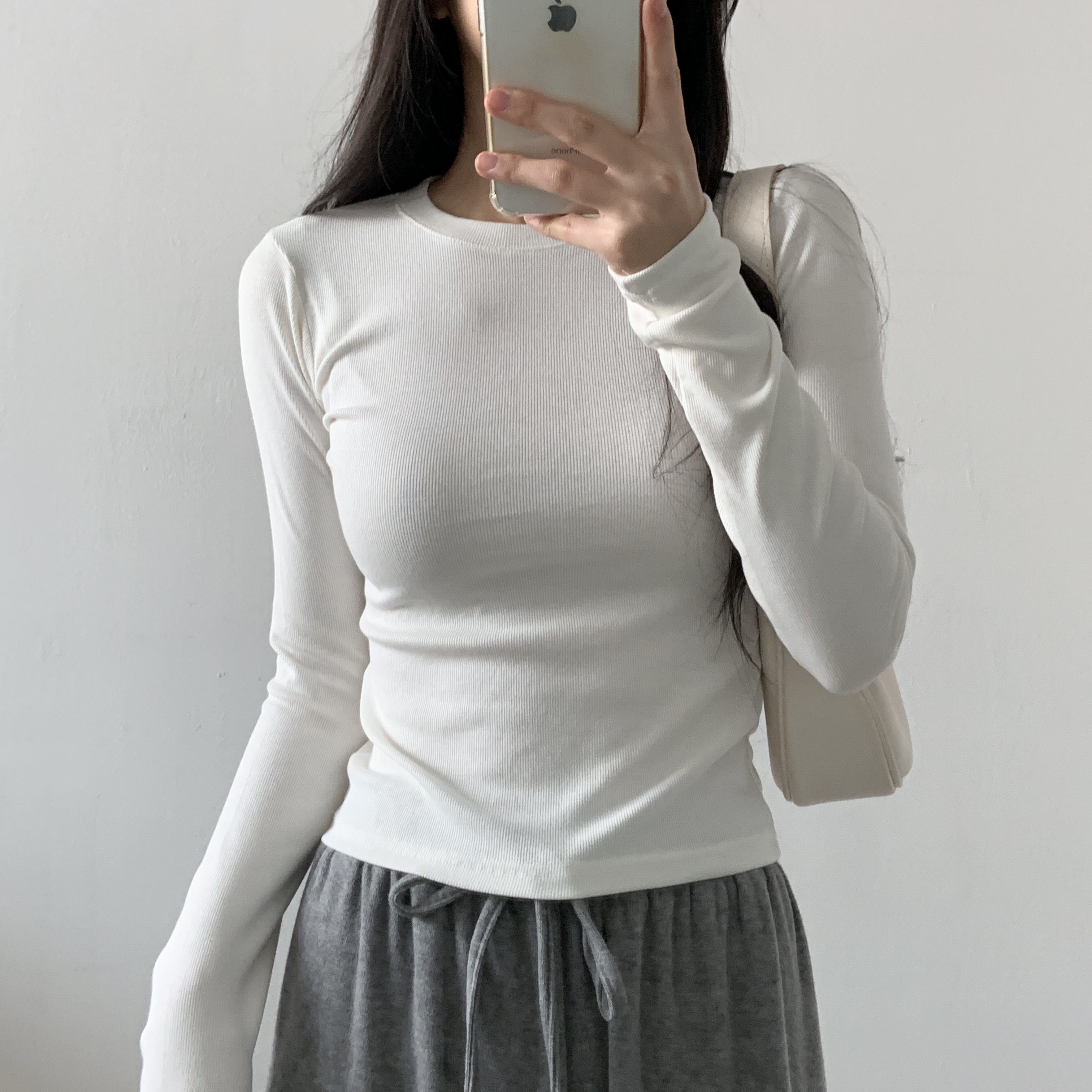 ラウンドネックリブTシャツ | 詳細画像6