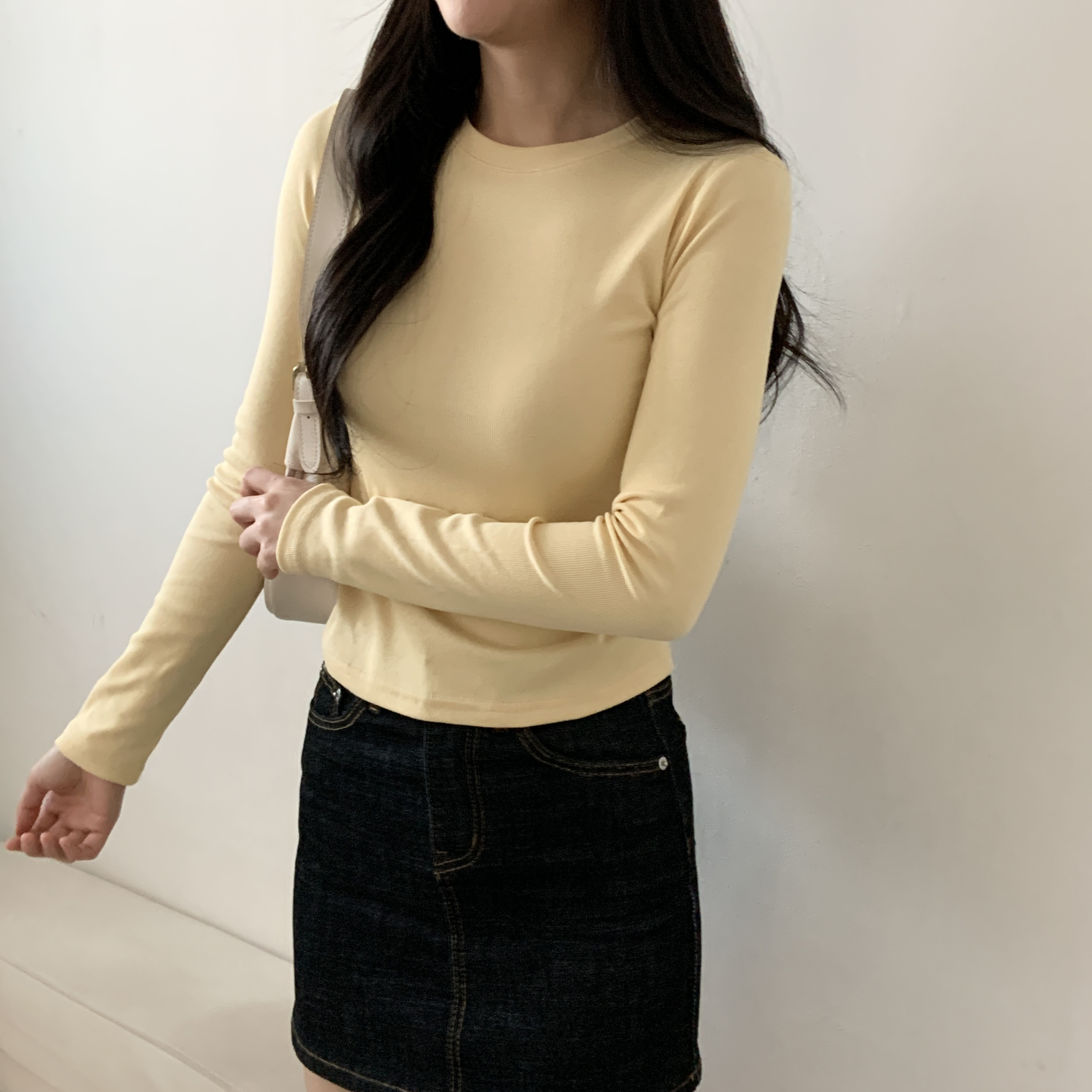 ラウンドネックリブTシャツ | 詳細画像13