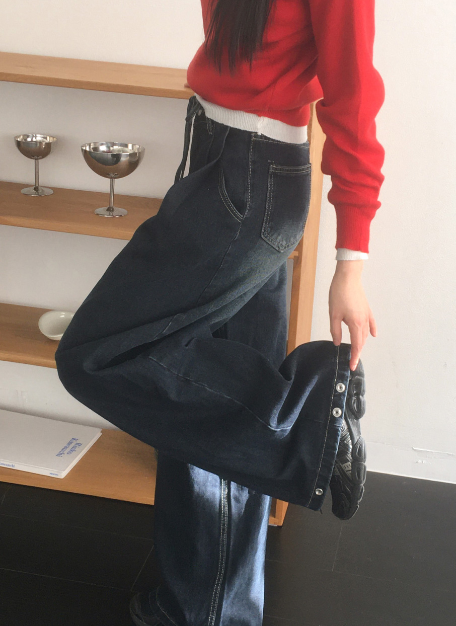 ドロストタックワイドデニムパンツ | レディースファッション通販 - DHOLIC