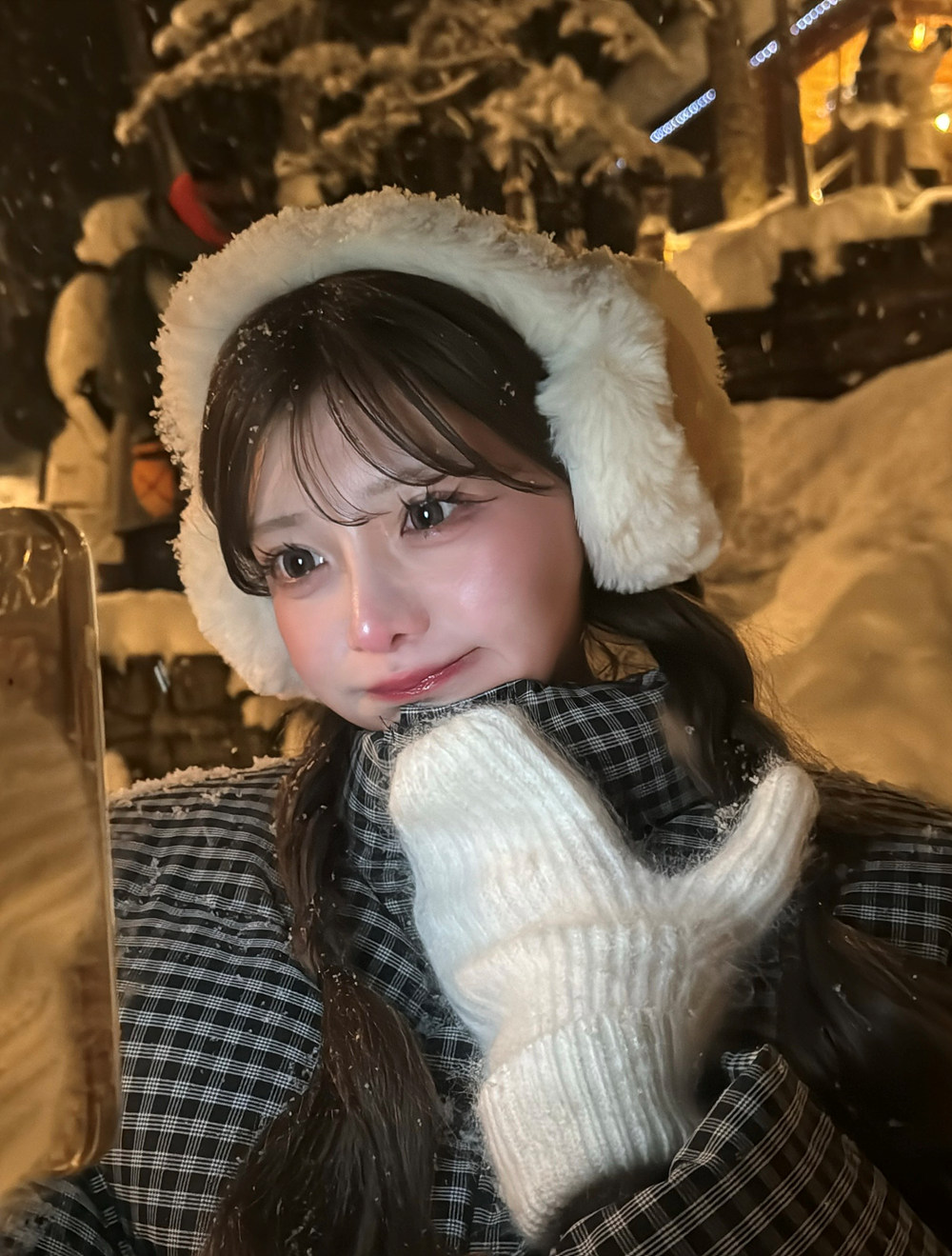 アンゴラ混ニットミトン手袋 | 詳細画像2