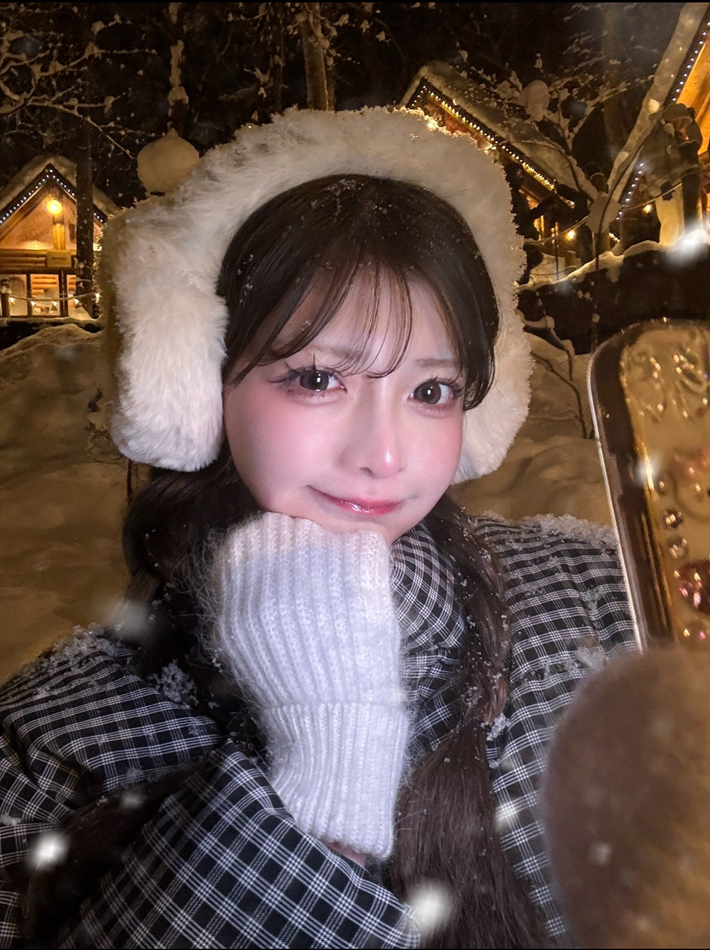 アンゴラ混ニットミトン手袋 | 詳細画像7