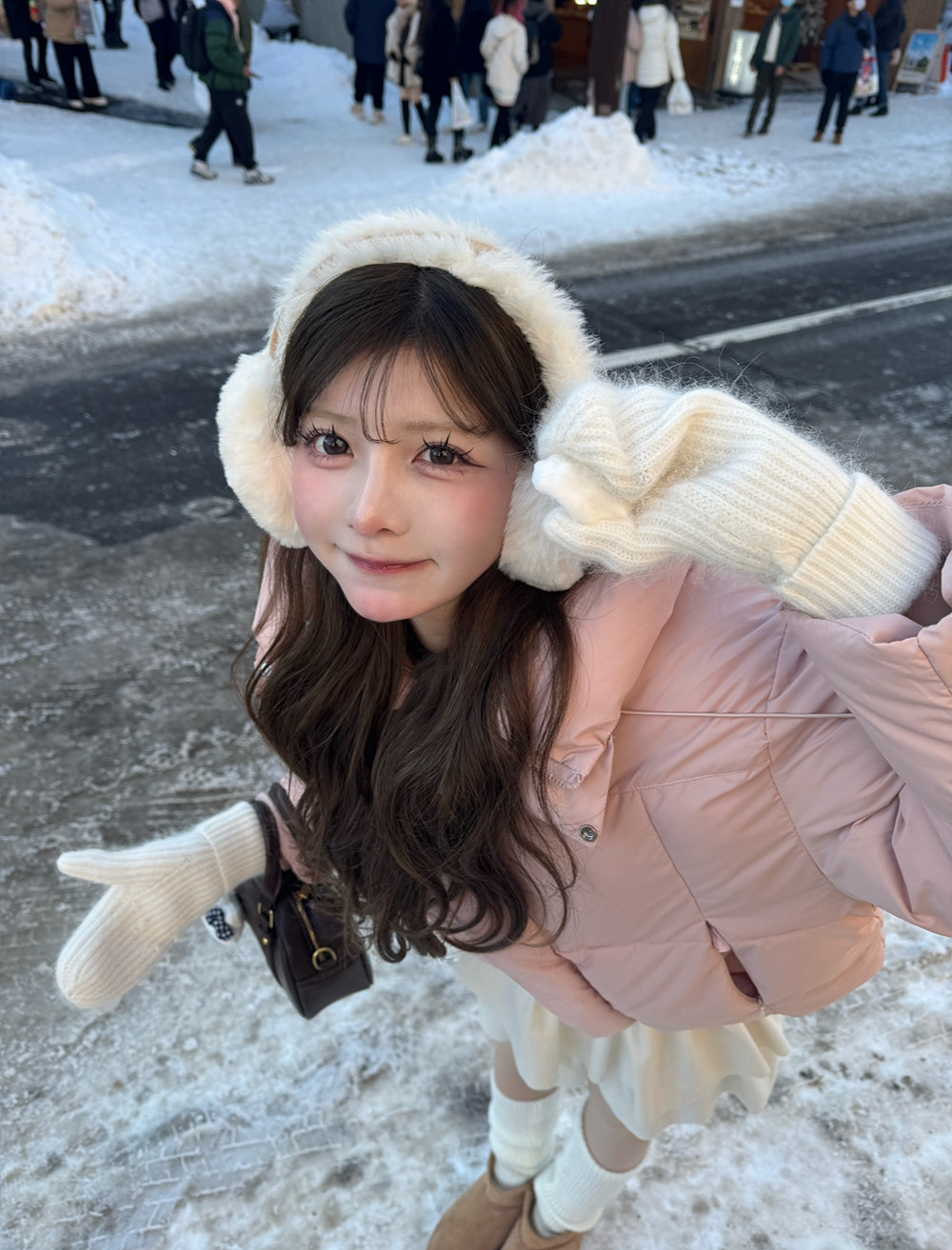 アンゴラ混ニットミトン手袋 | 詳細画像12