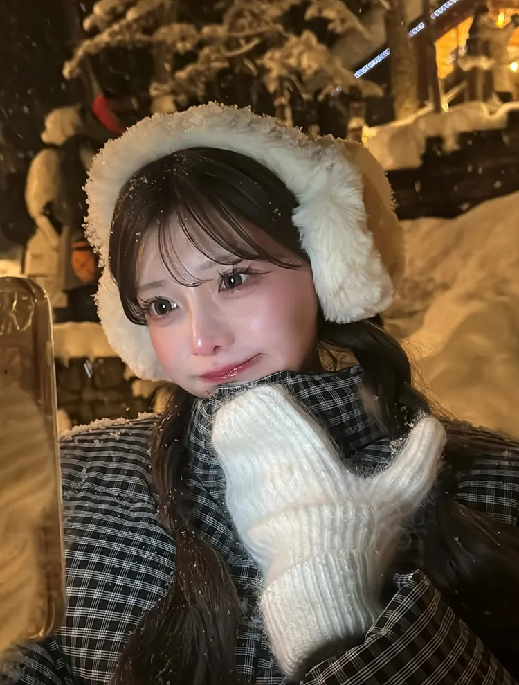 アンゴラ混ニットミトン手袋 | 詳細画像1