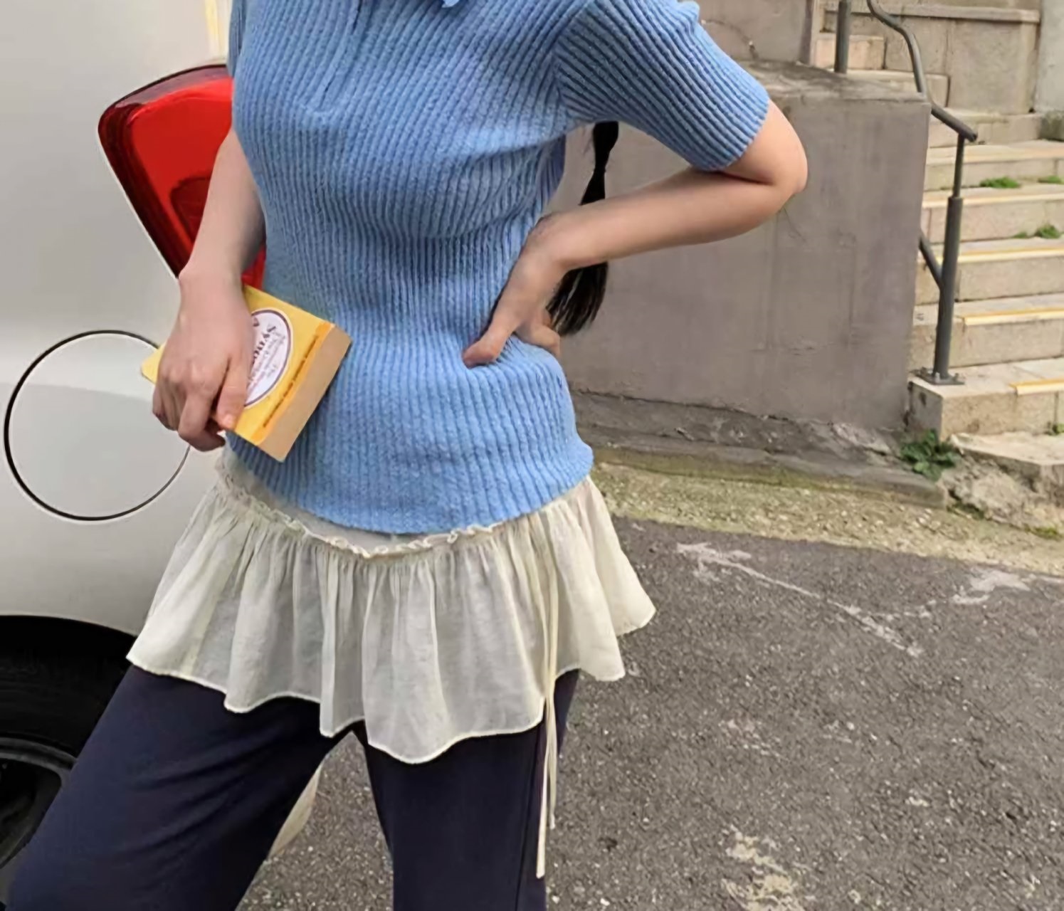 リボンラップフリルレイヤードスカート | 詳細画像5
