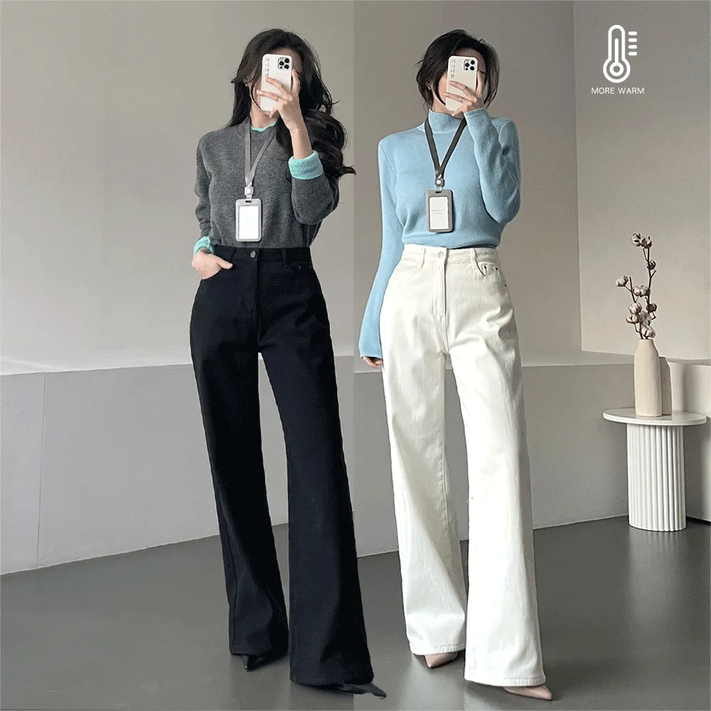 裏起毛ハイウエストロングワイドパンツ | ganadaran | 詳細画像1