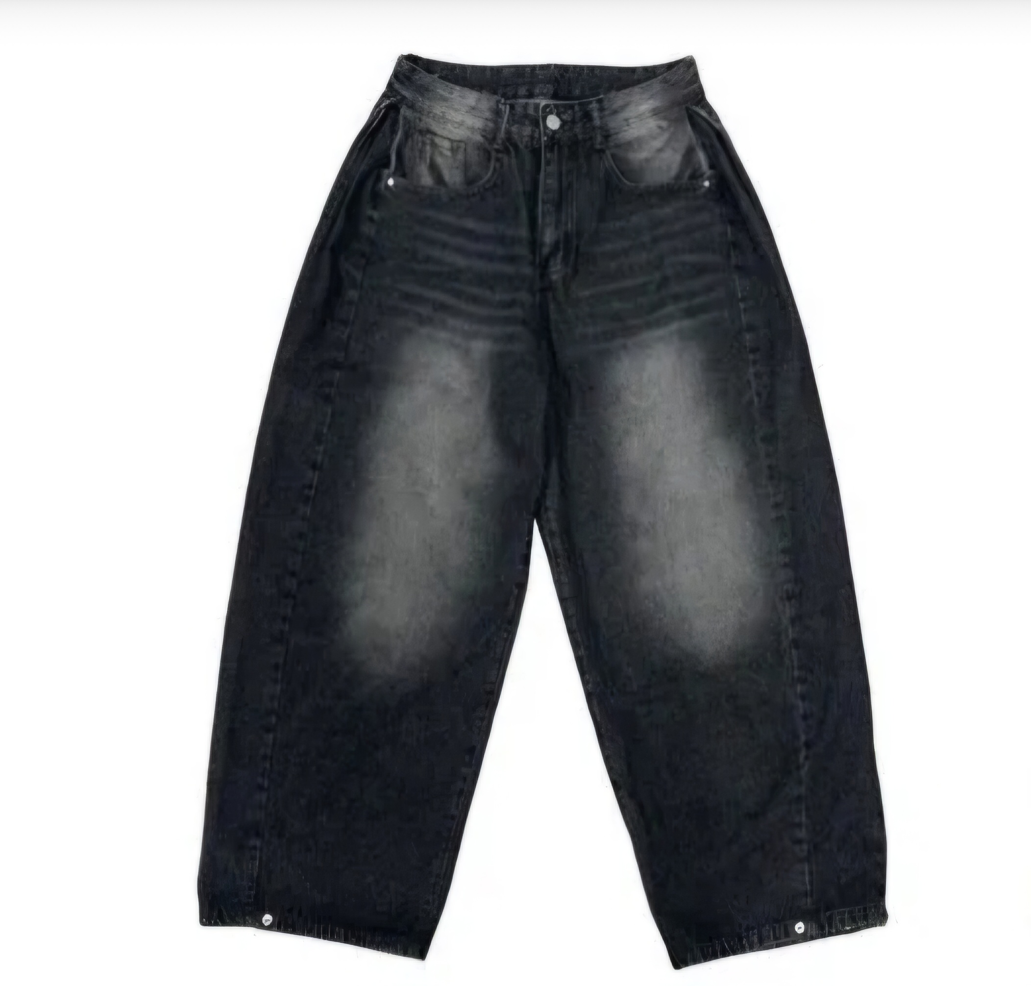 サイドタックボタンヘムワイドデニムパンツ(ブラックデニム) | 詳細画像16