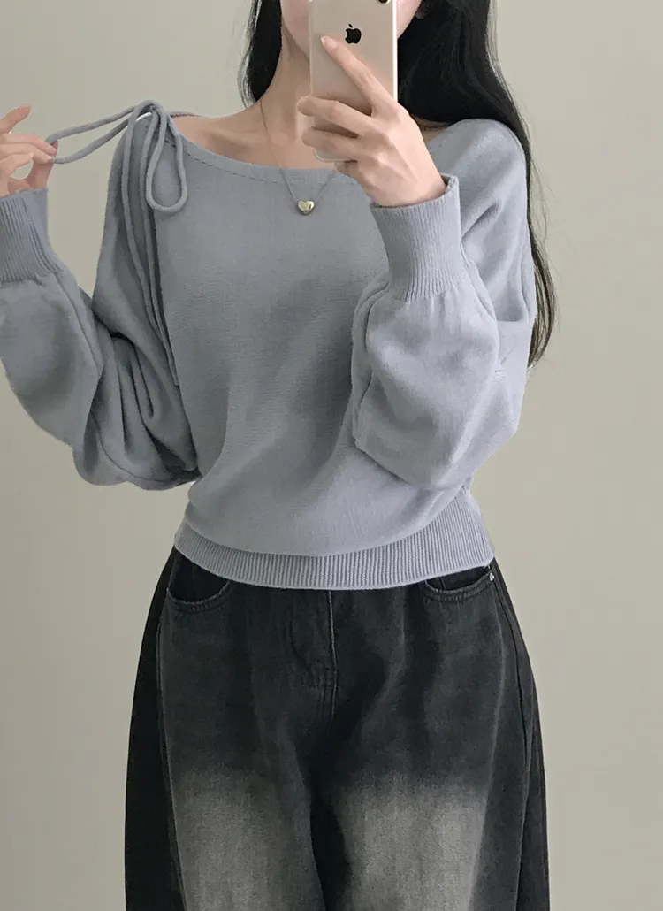 リボンボートネックオフショルニット | creamsugar | 詳細画像5