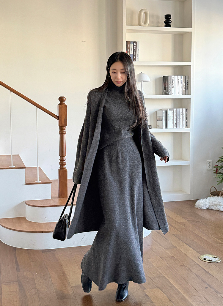 スナイデル　フォックス　アルパカ　カーディガン　タートルネック　ニット　セット SNIDEL（スナイデル）の「フォックスアルパカショートカーディガン