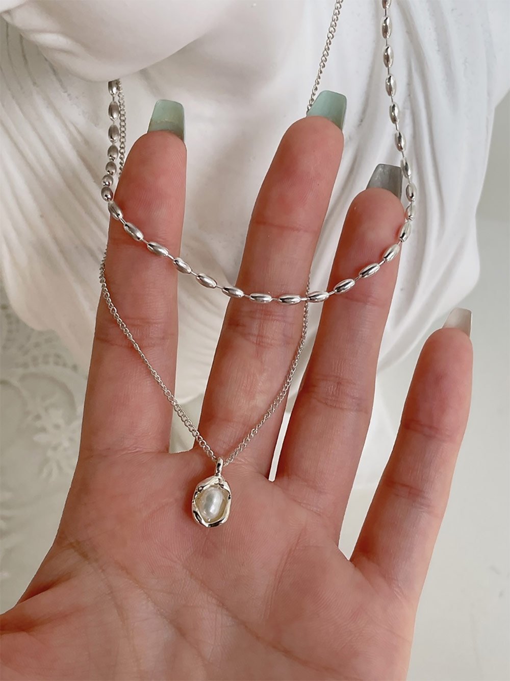 パール&チェーンネックレス2SET | 詳細画像15