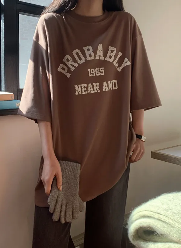 両起毛PROBABLY半袖Tシャツ | crushj | 詳細画像1
