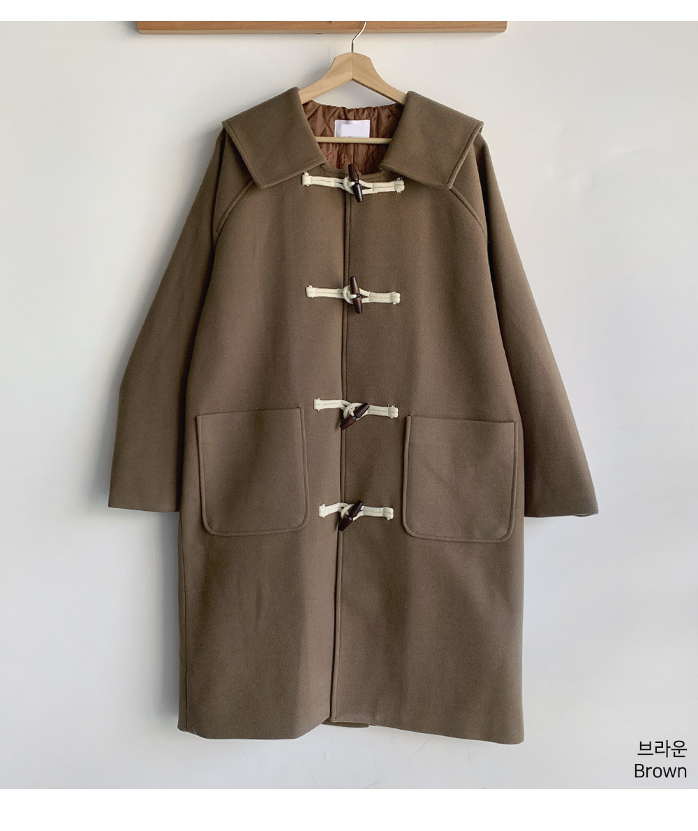 キルティング裏地ウール混ダッフルコート | レディースファッション