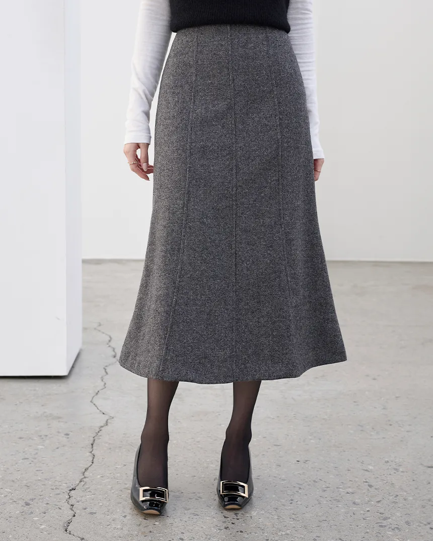 ウール混メランジスカート | MONO AT.D | 詳細画像1