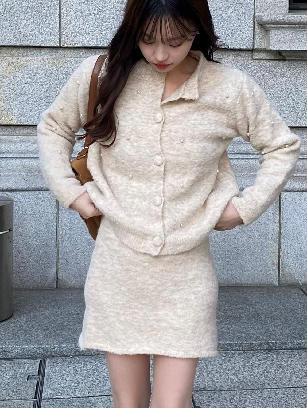 エコパールニットカーディガン&ミニスカートSET | 詳細画像6