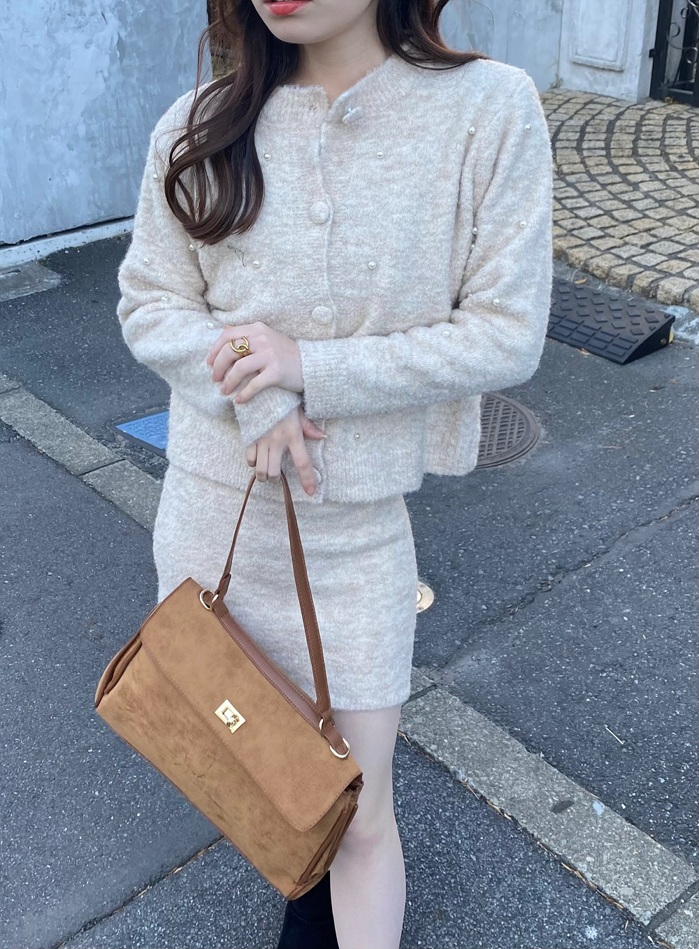 エコパールニットカーディガン&ミニスカートSET | 詳細画像7