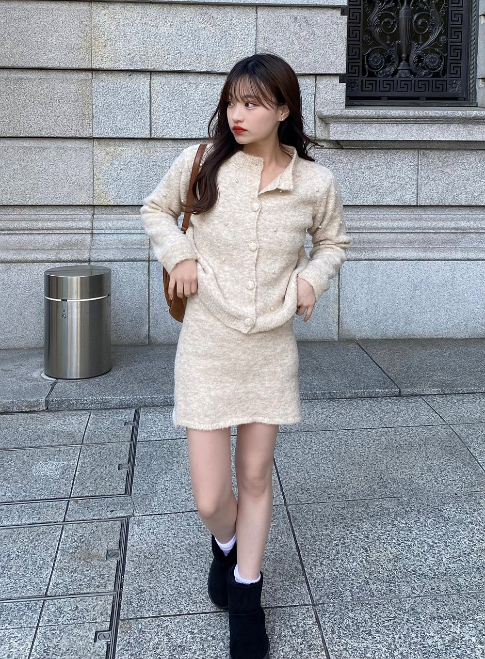 エコパールニットカーディガン&ミニスカートSET | 詳細画像8