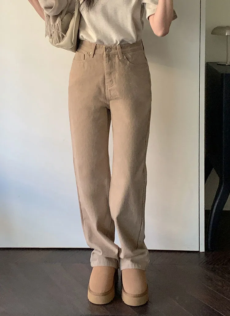 裏起毛コットンストレートパンツ | cherrykoko | 詳細画像1