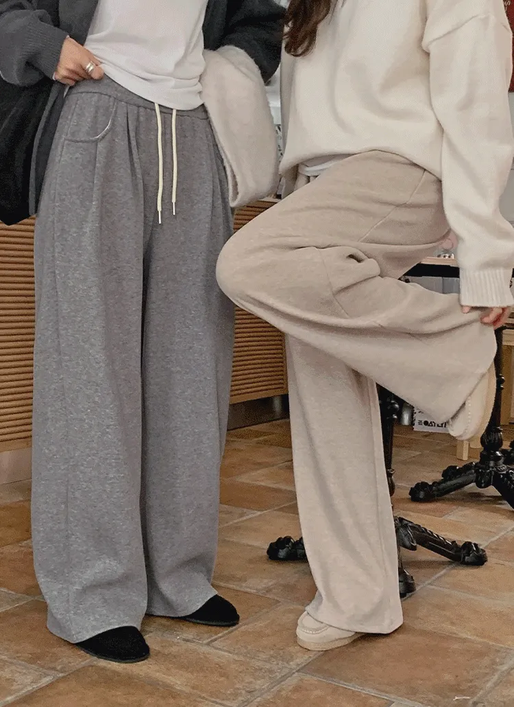 裏起毛タックドロストワイドパンツ | hotping | 詳細画像1