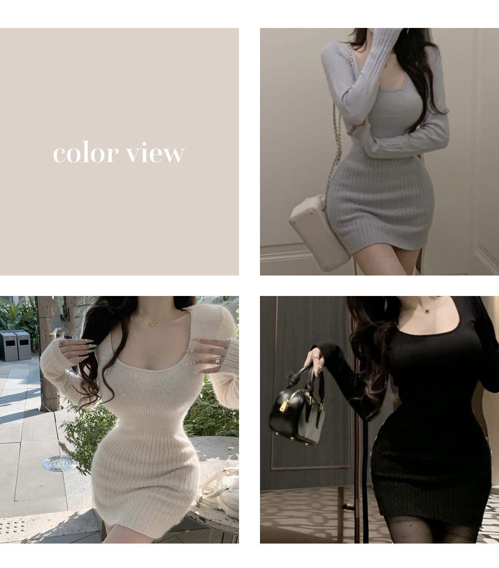 サイドボタンリブニットミニワンピース | 詳細画像13