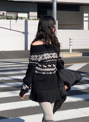 土日限定値下げ中♡ニットワンピース SHENERY】透かし柄ニットワンピース | OUTLET(アウトレット