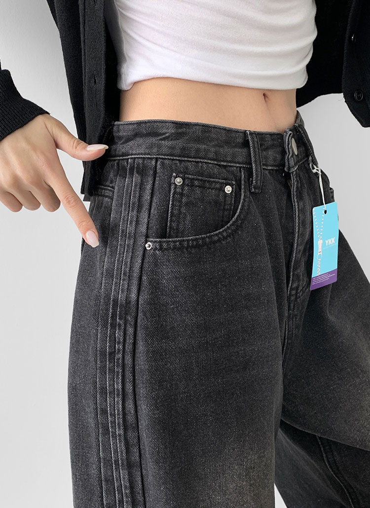 2TYPE裏起毛サイドタックラインバルーンデニムパンツ | レディース