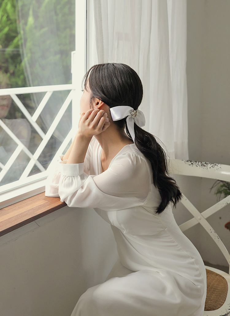 ririnco / DHOLIC シアーカシュクールAラインワンピース シアーカシュクールAラインワンピース | レディースファッション