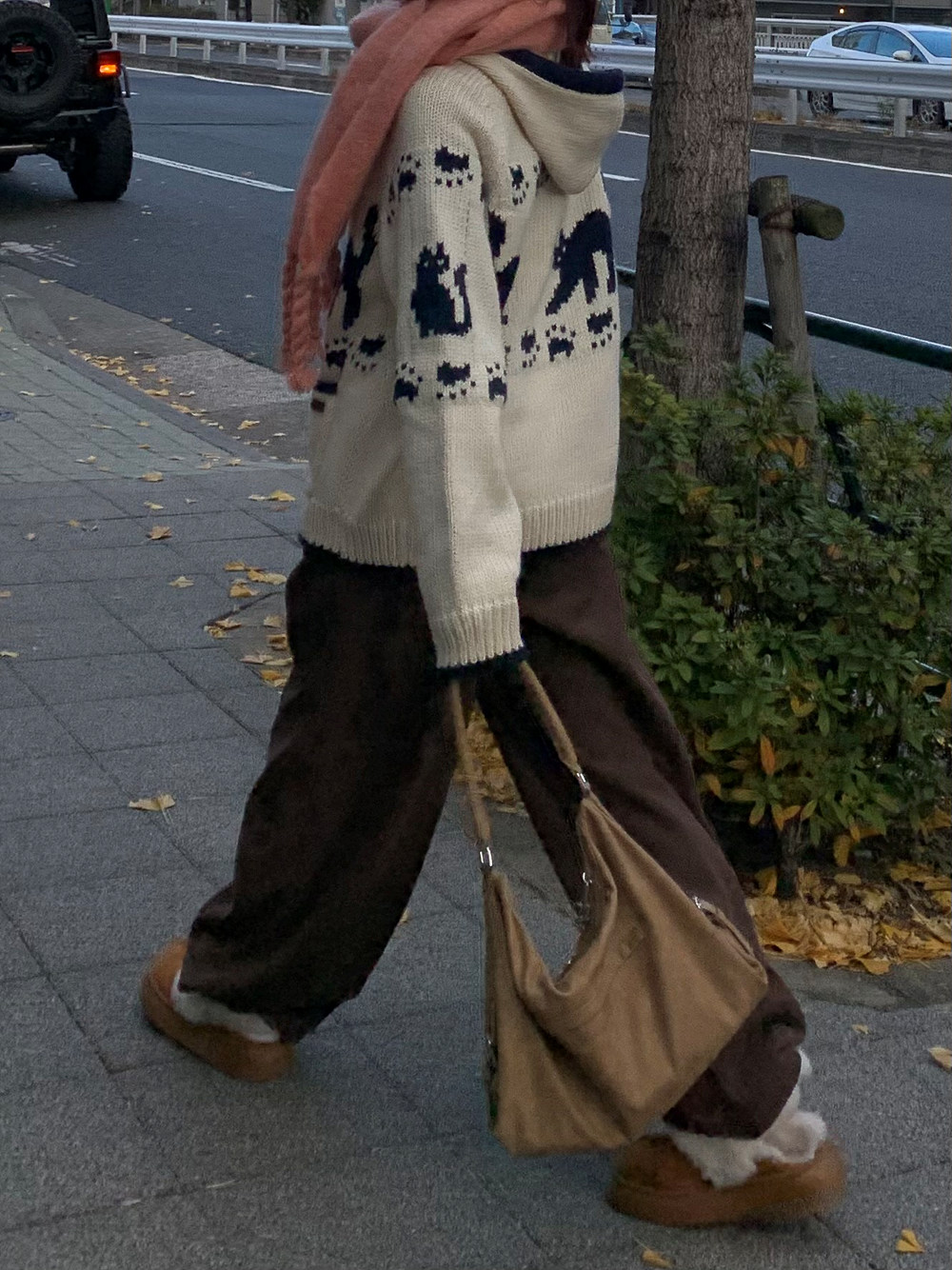 3TYPE裏起毛ボタンヘムコーデュロイパンツ | 詳細画像3