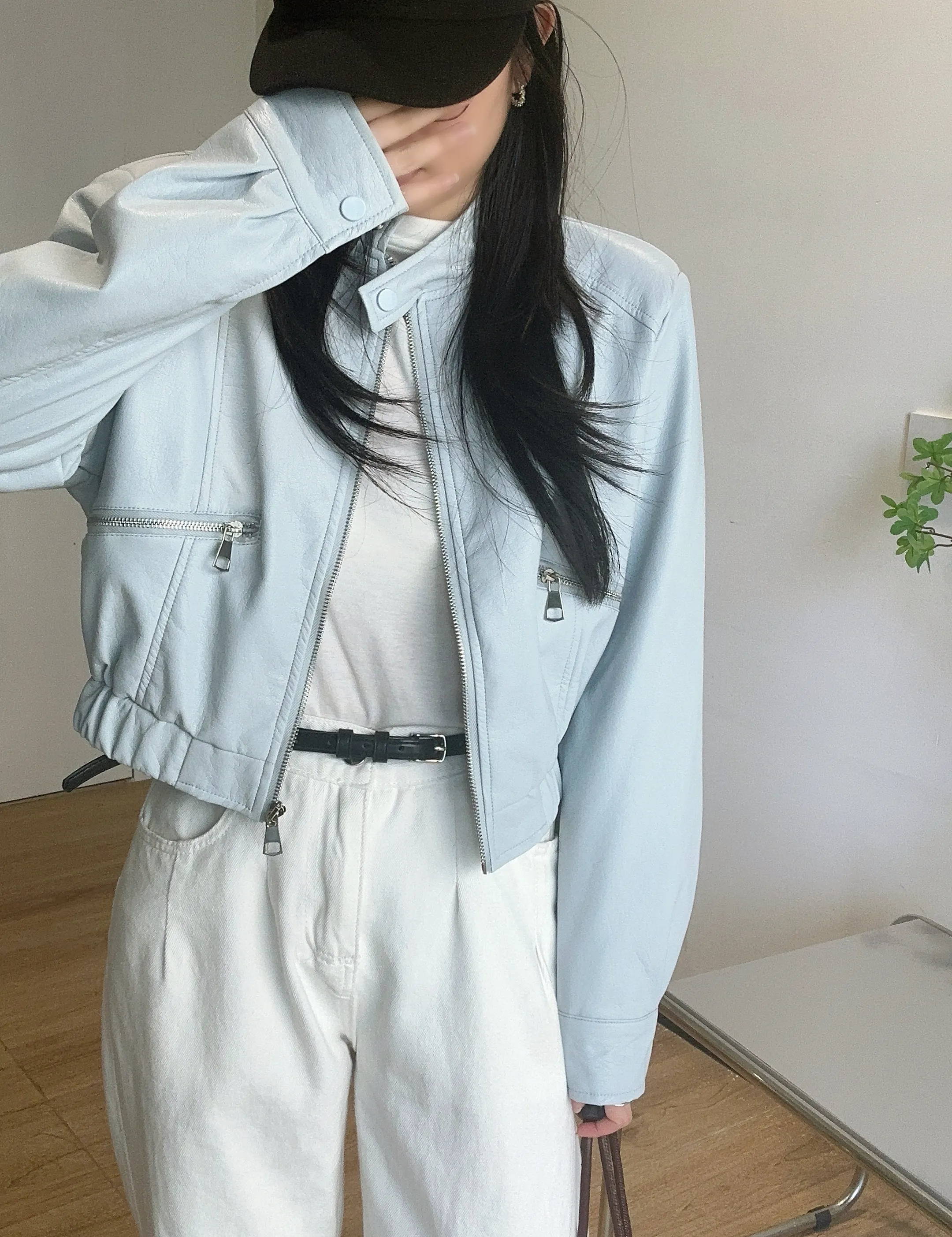 ジップポケットシングルライダースジャケット | 詳細画像1