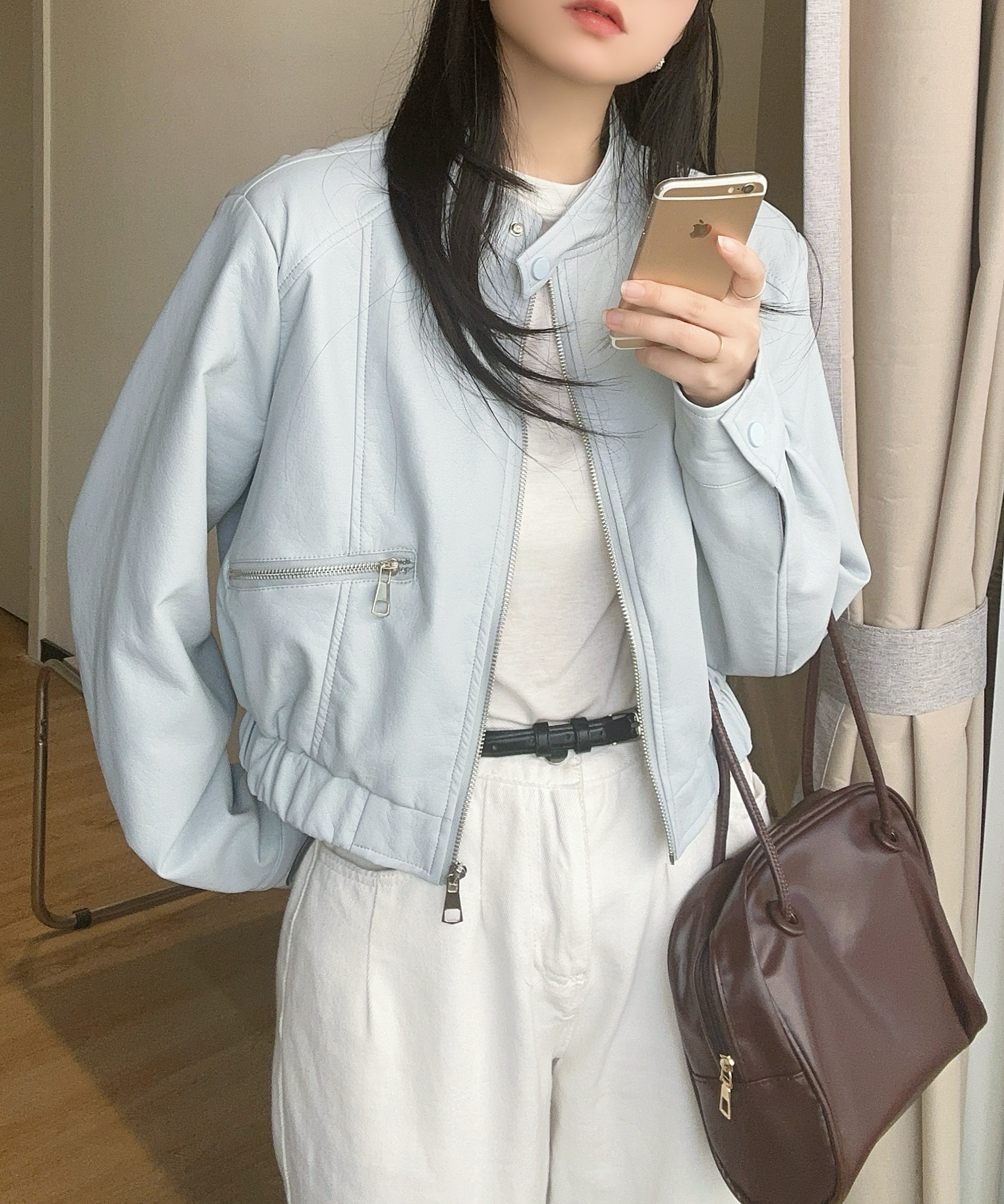 ジップポケットシングルライダースジャケット | 詳細画像2