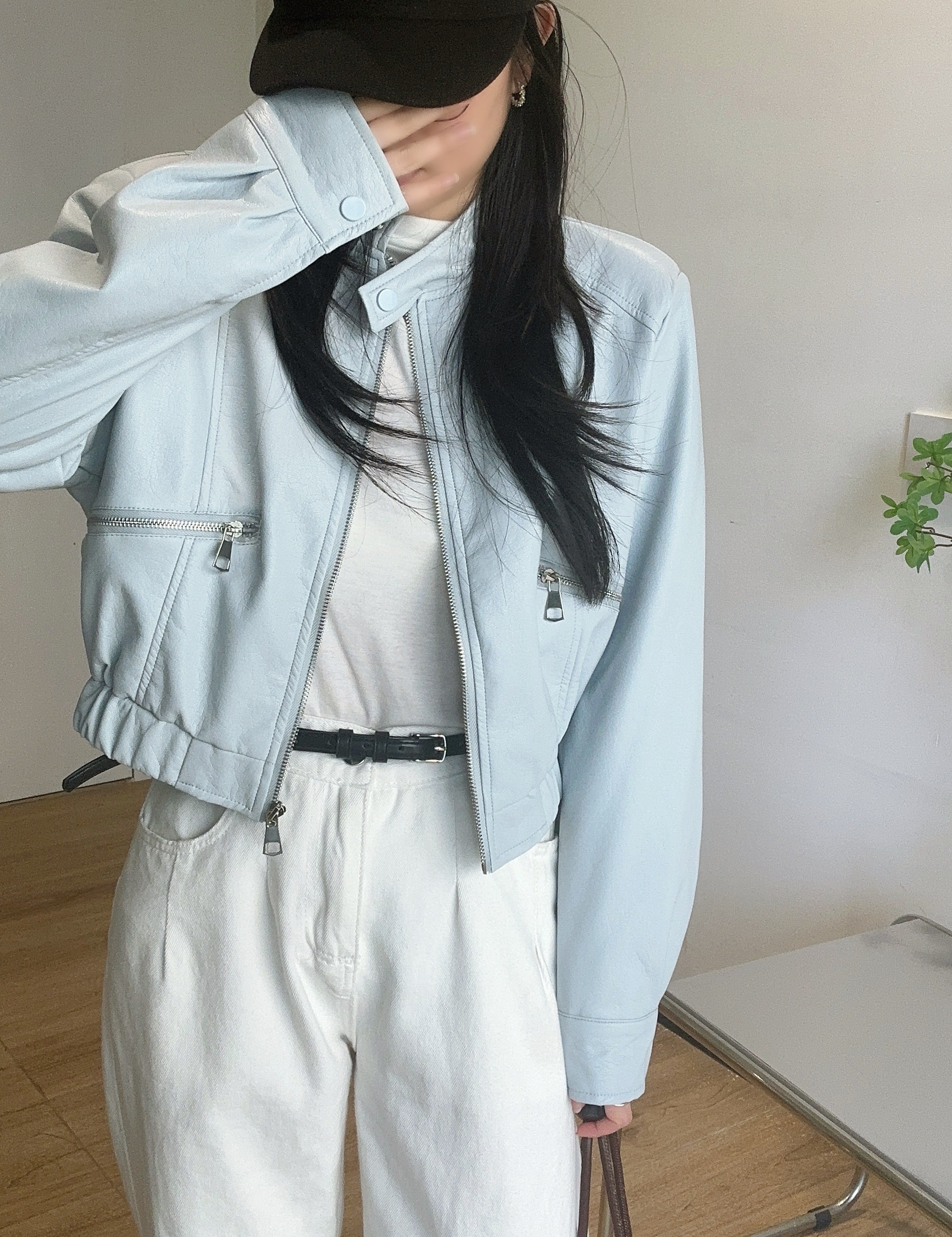 ジップポケットシングルライダースジャケット | 詳細画像4