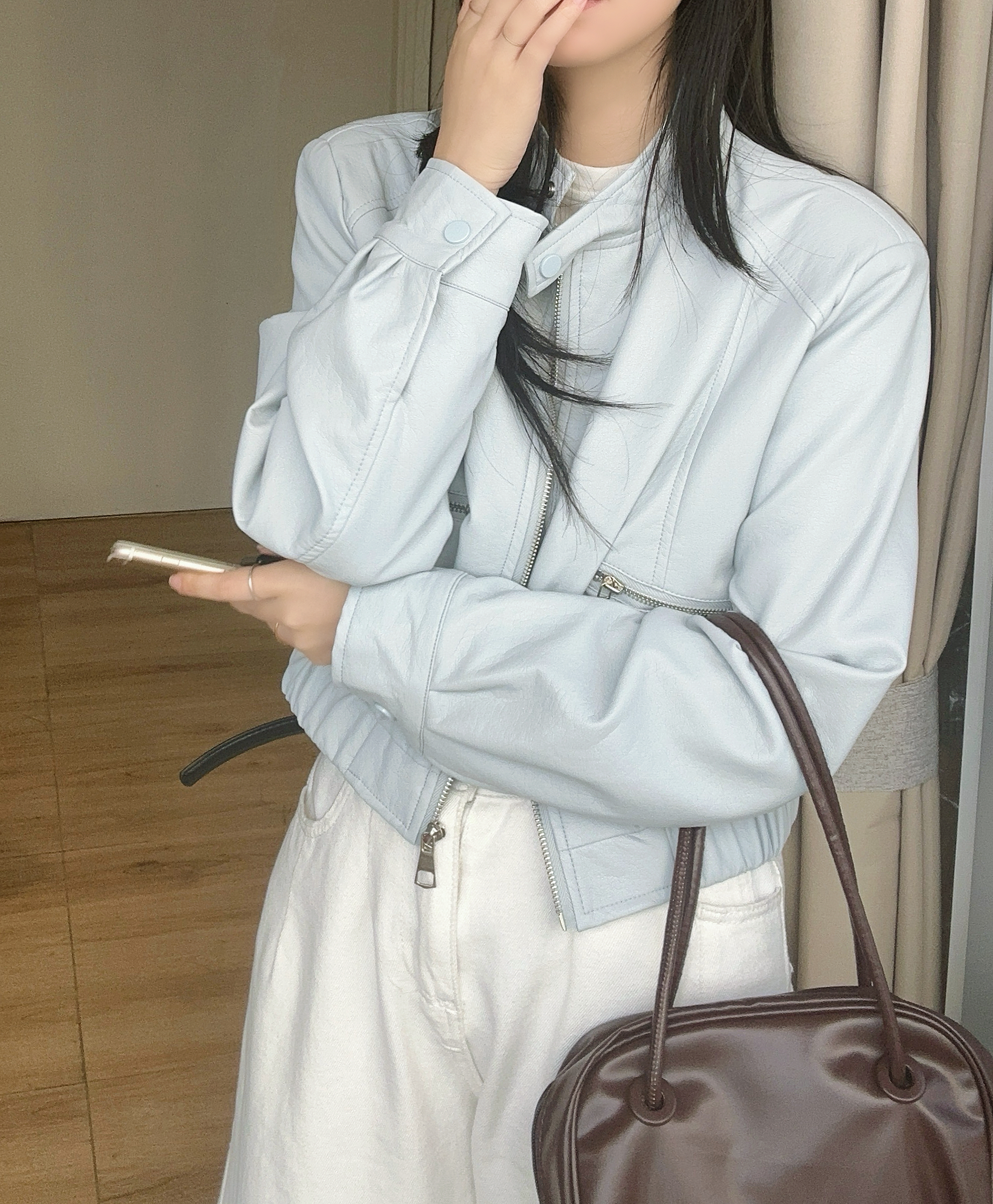 ジップポケットシングルライダースジャケット | 詳細画像3