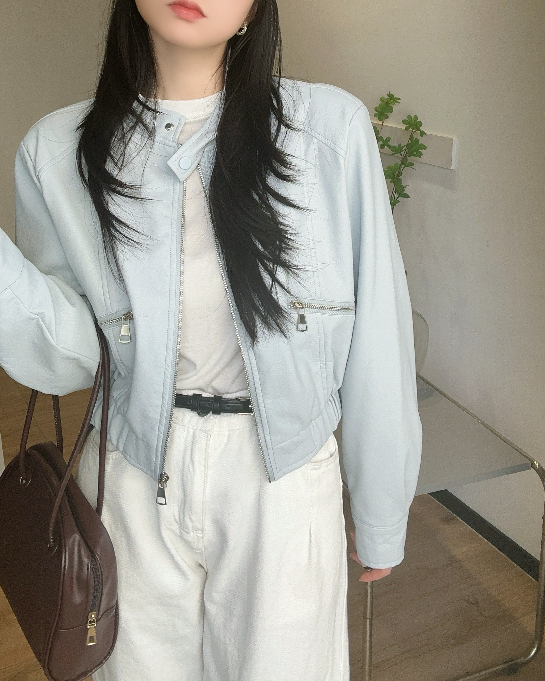 ジップポケットシングルライダースジャケット | 詳細画像5