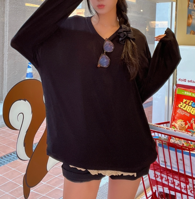 VネックボクシーフィットTシャツ | 詳細画像8