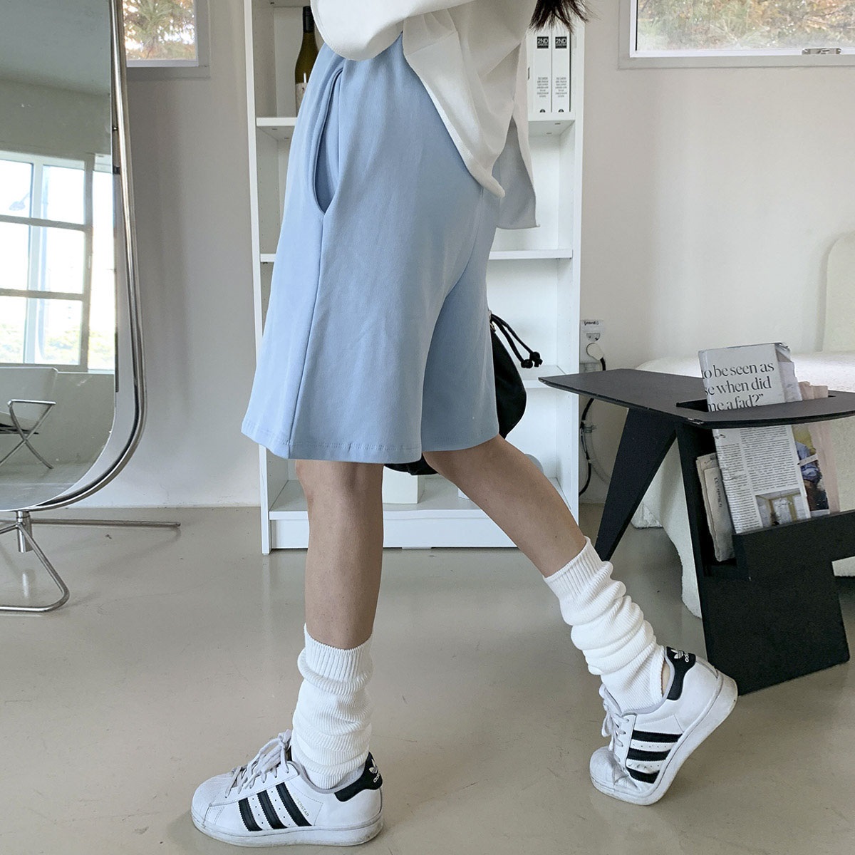 裏起毛ドロストスウェットハーフパンツ | 詳細画像3