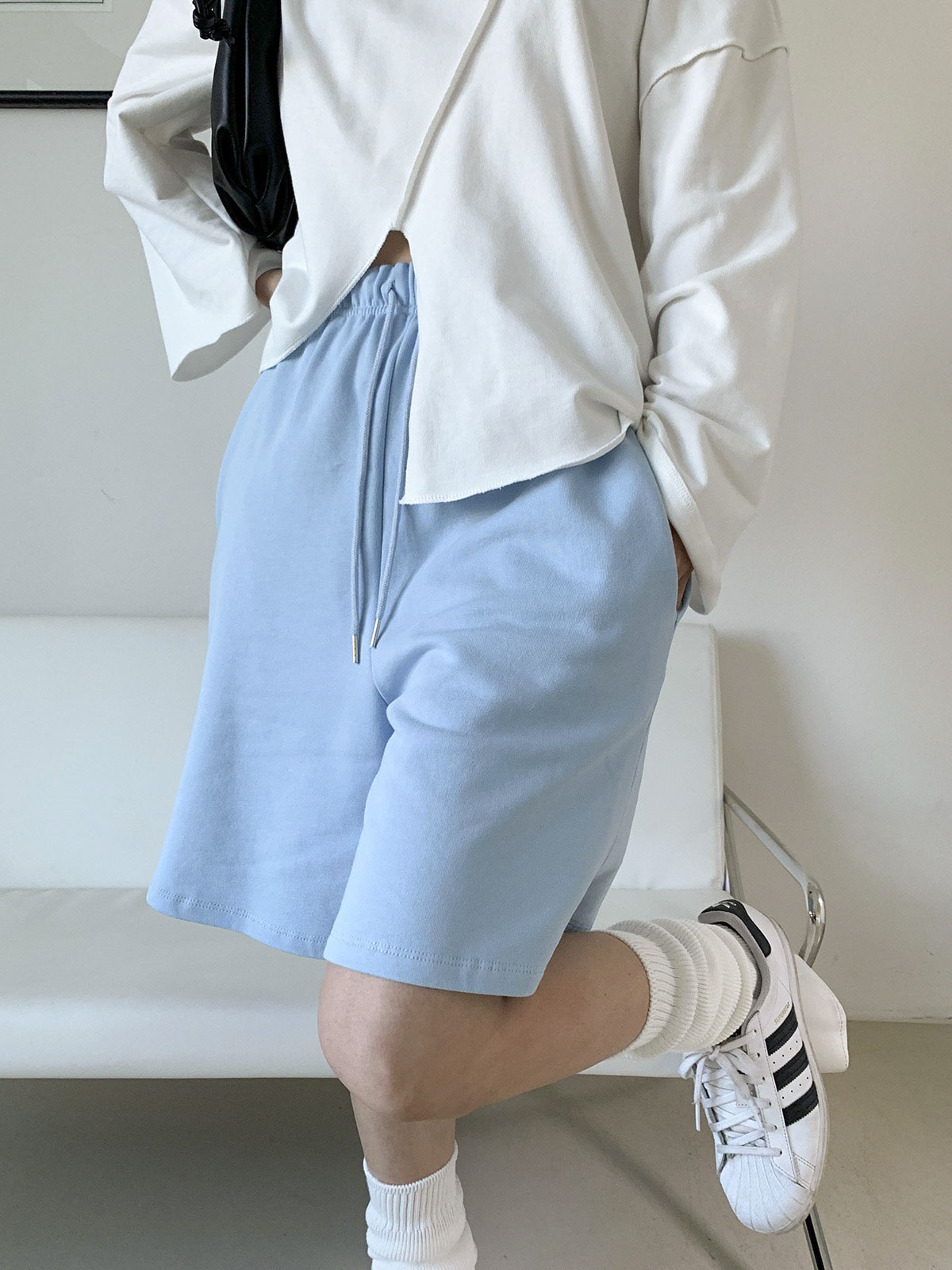 裏起毛ドロストスウェットハーフパンツ | 詳細画像5