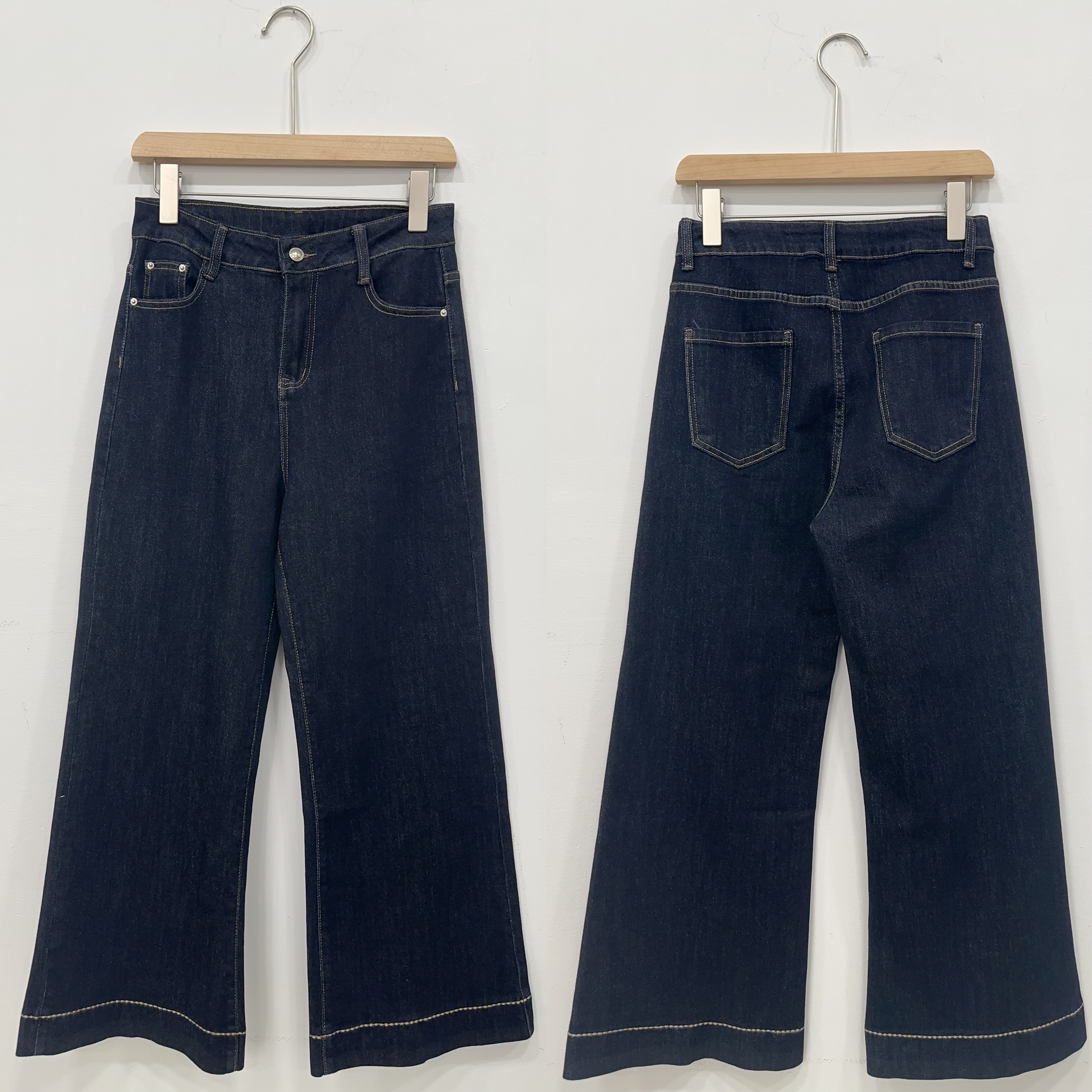 ホワイトステッチフレアデニムパンツ | 詳細画像4