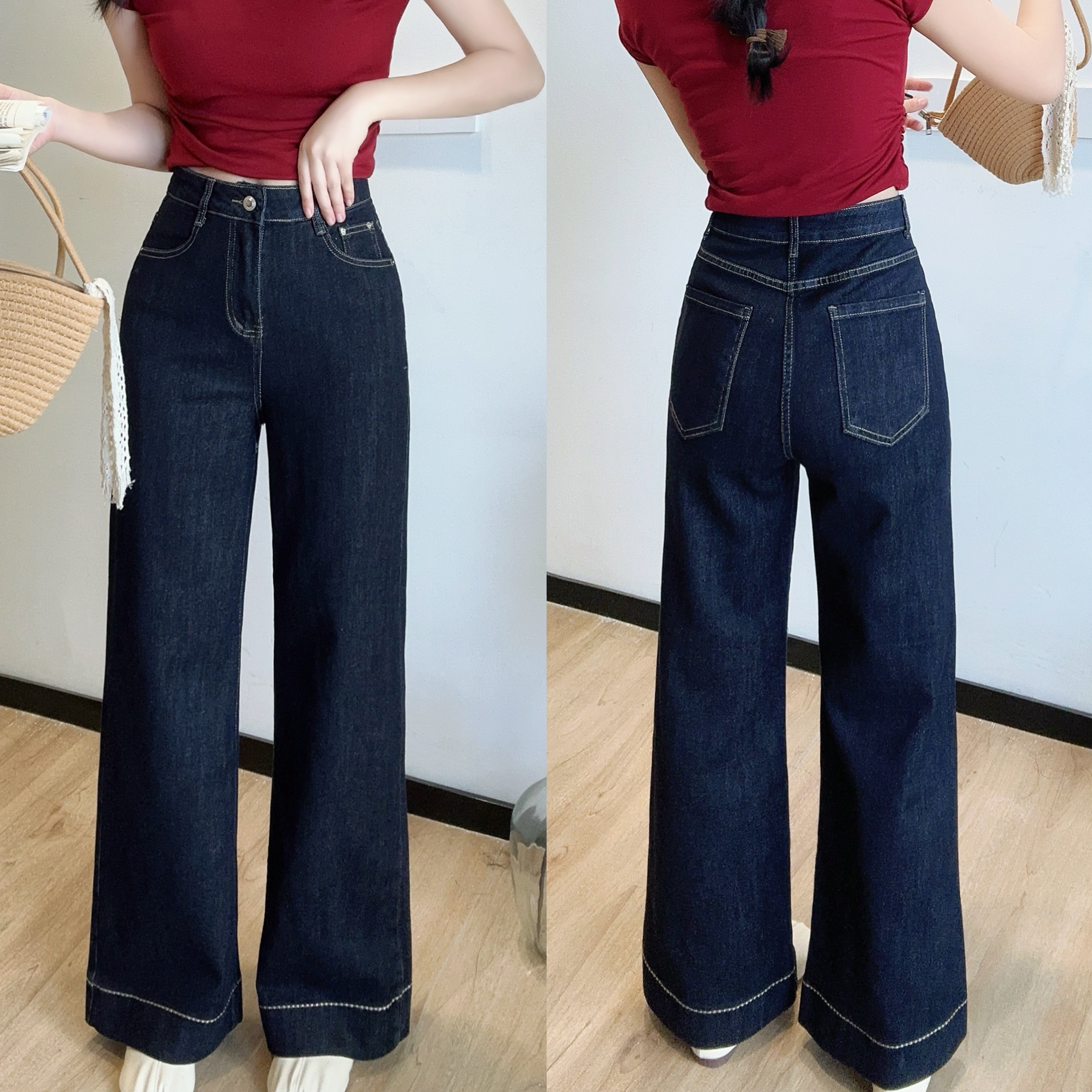 ホワイトステッチフレアデニムパンツ | 詳細画像5