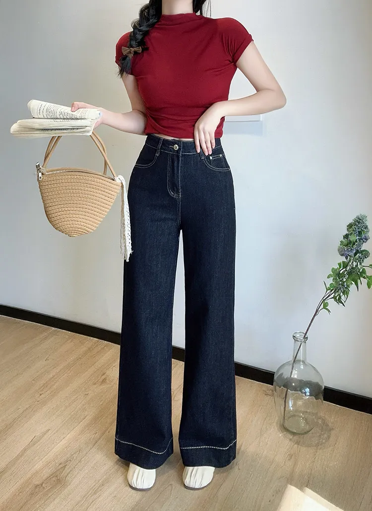 ホワイトステッチフレアデニムパンツ | 詳細画像1