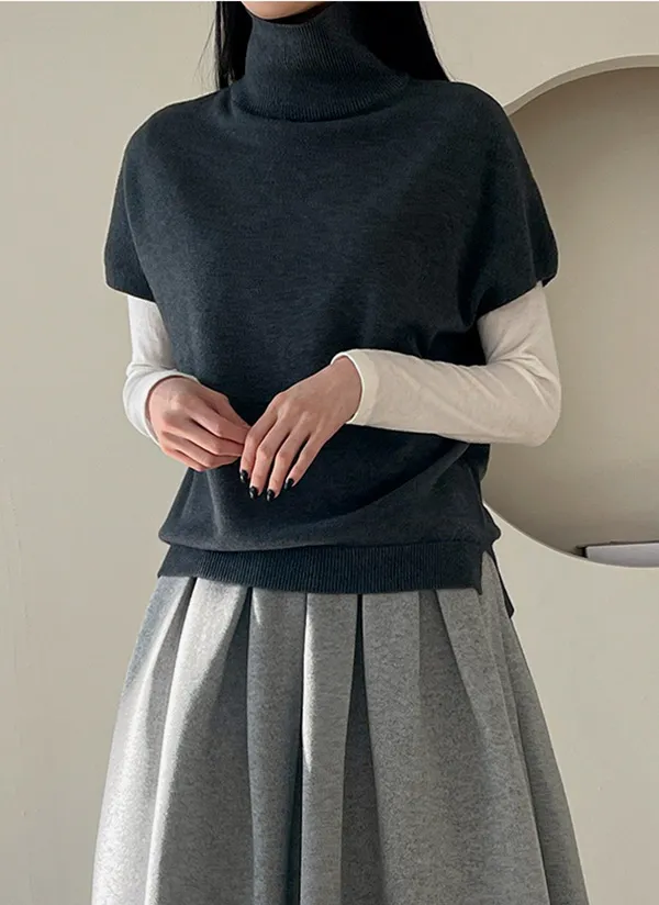 タートルネックドルマンスリーブニットベスト | urbanfranc | 詳細画像1