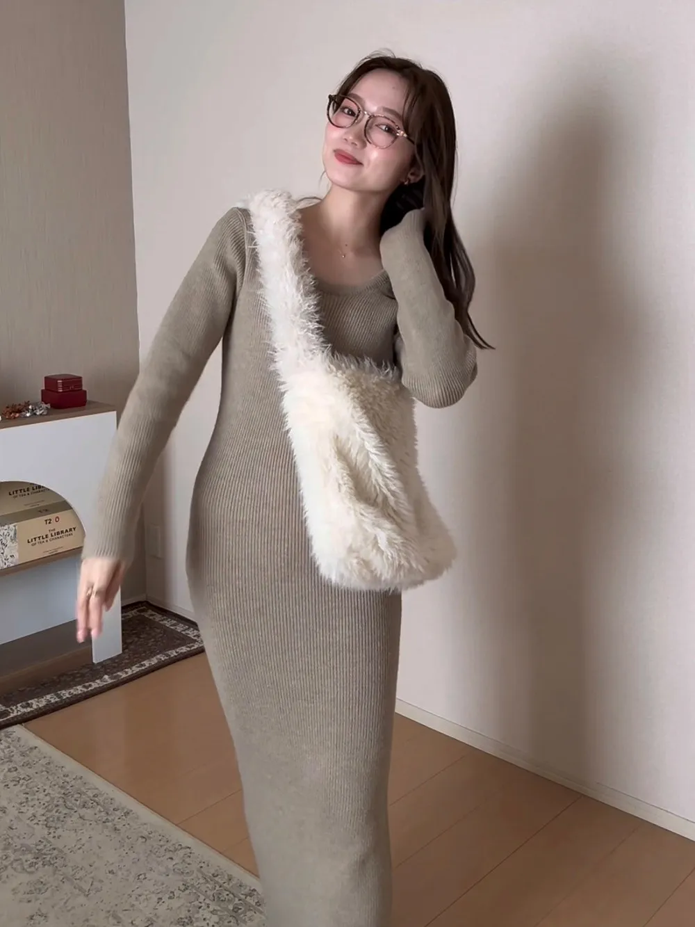 Iラインリブニットワンピース | レディースファッション通販 - DHOLIC 