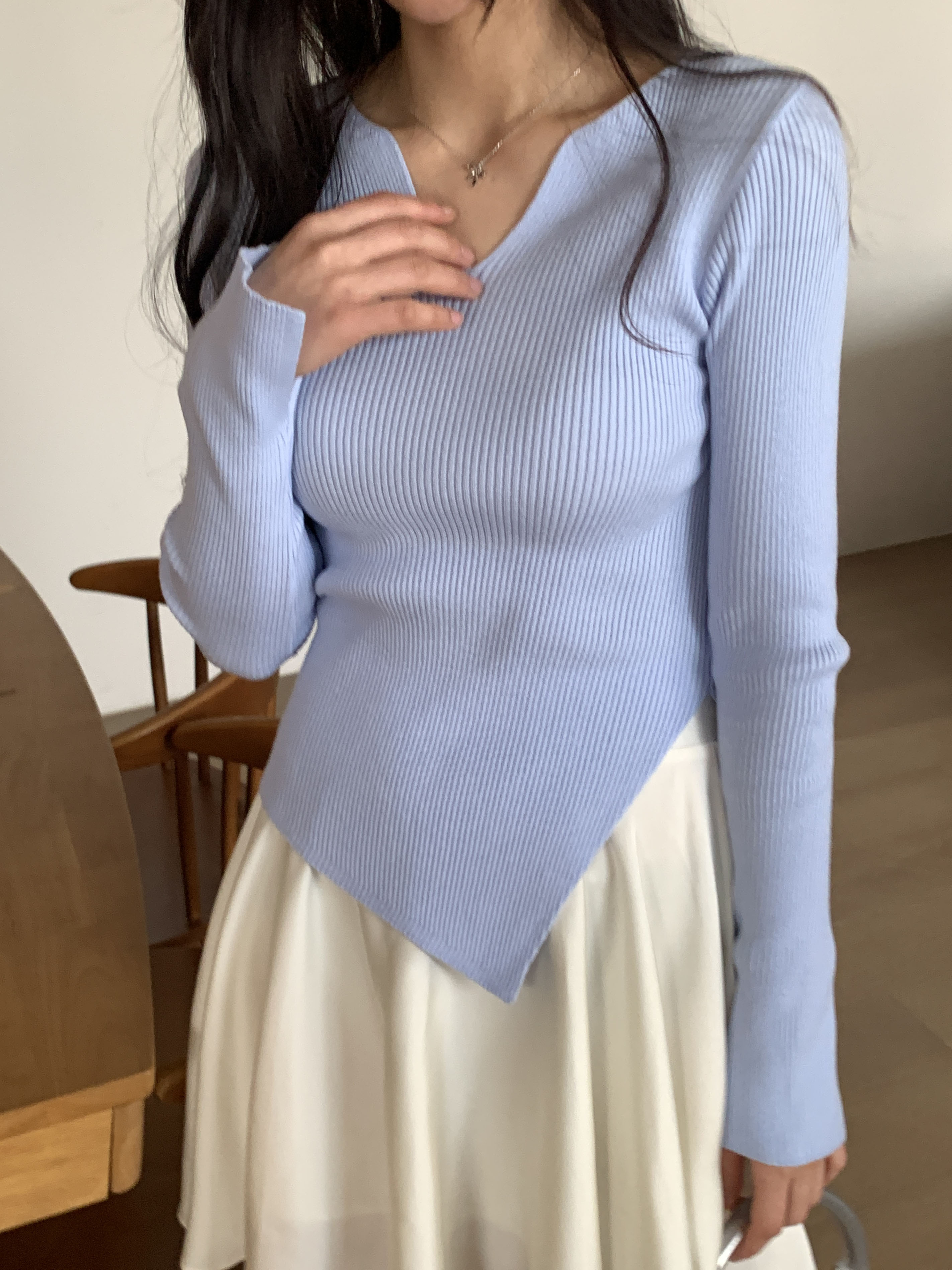 キーネックスリットリブニット | 詳細画像4